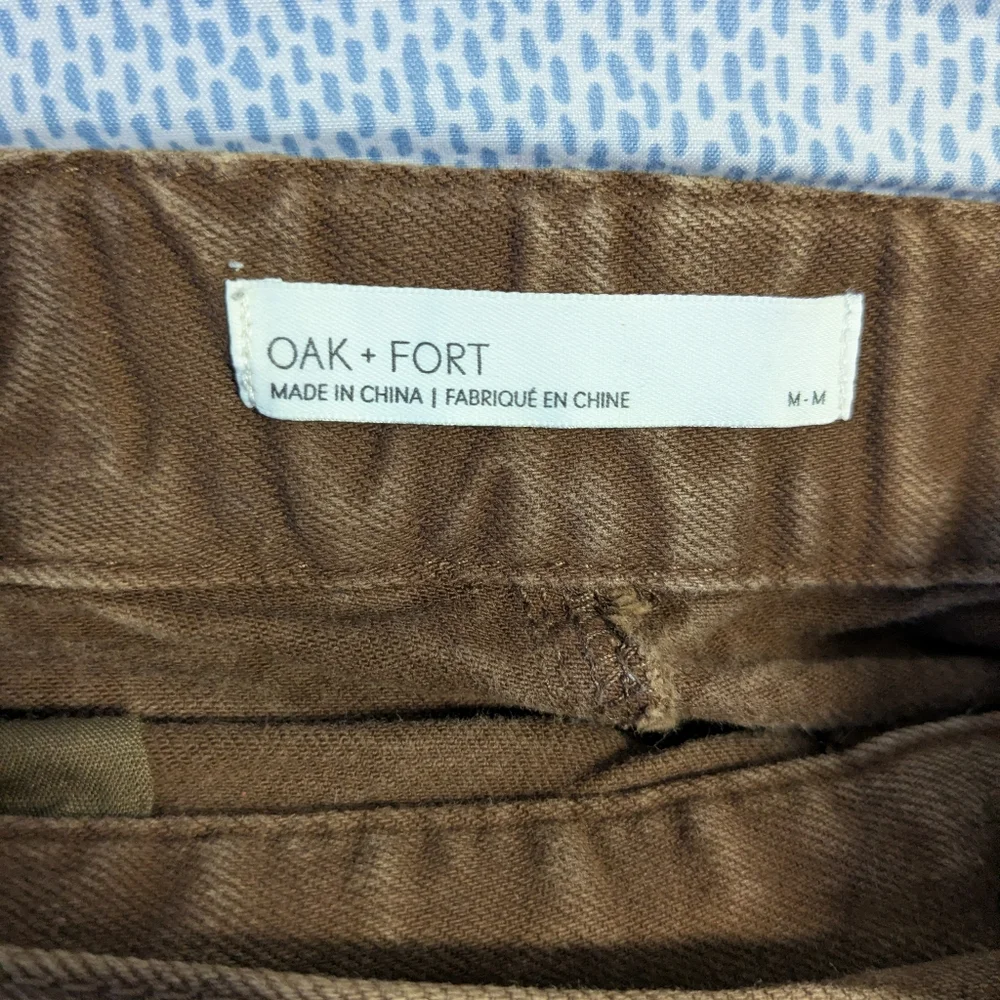 OAK + FORT Wide Leg Brown Jeans - medium 98% cotton - Picture 4 of 11